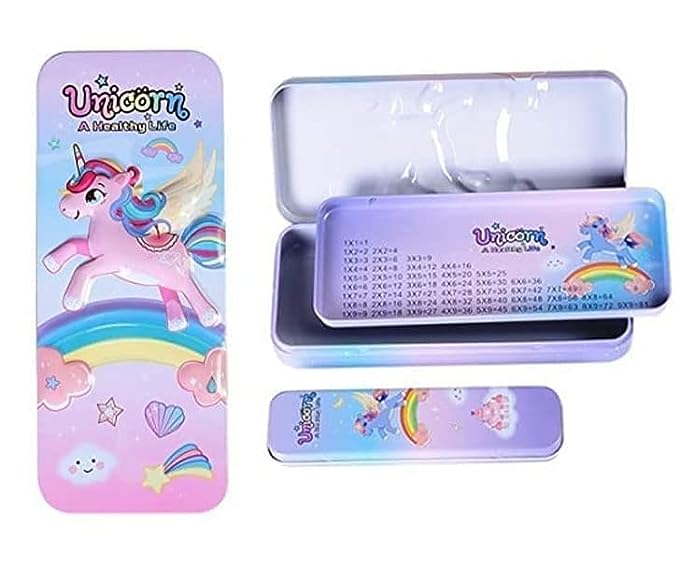 Unicorn Pencil Case for School Supplies, Travel Cosmetic Makeup Bag for  Women (4 Pack)
